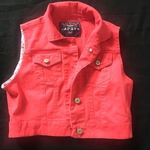 Hip Papaya Red Vest Girls Small 6 7 8